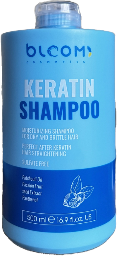 Шампунь безсульфатный BLOOM Keratin Shampoo