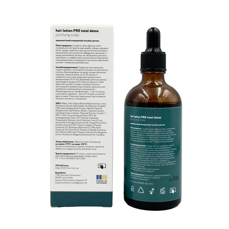 Очищаючий лосьйон детокс HAIR LOTION PRE TOTAL DETOX PURIFYING SCALP