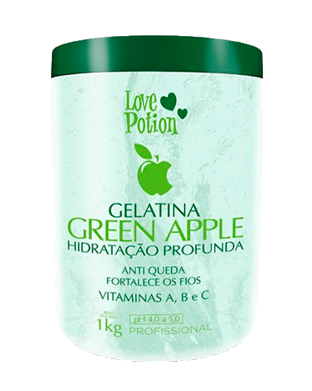 Коллагеновая маска для волос LOVE POTION Gelatina Green Apple