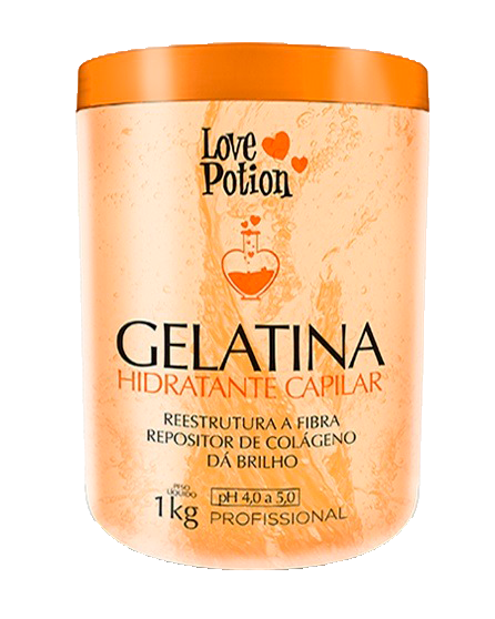 Колагенова маска для волосся LOVE POTION Gelatina Hidratante Orange Capilar